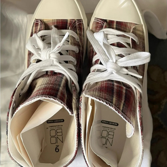 NOBO~ PLATFORM PLAID SNEAKERS~9 - Picture 7 of 8